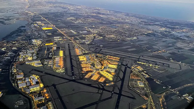Actual view of Amsterdam Airport Schiphol